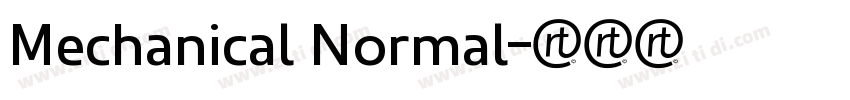 Mechanical Normal字体转换